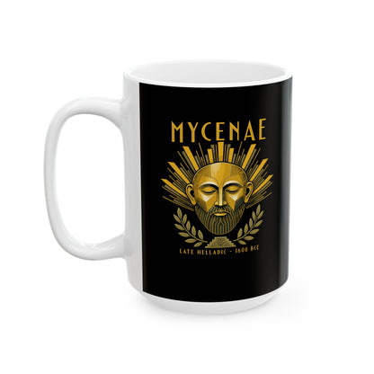 Mask of Agamemnon Mycenae Ceramic Mug, (11oz, 15oz)