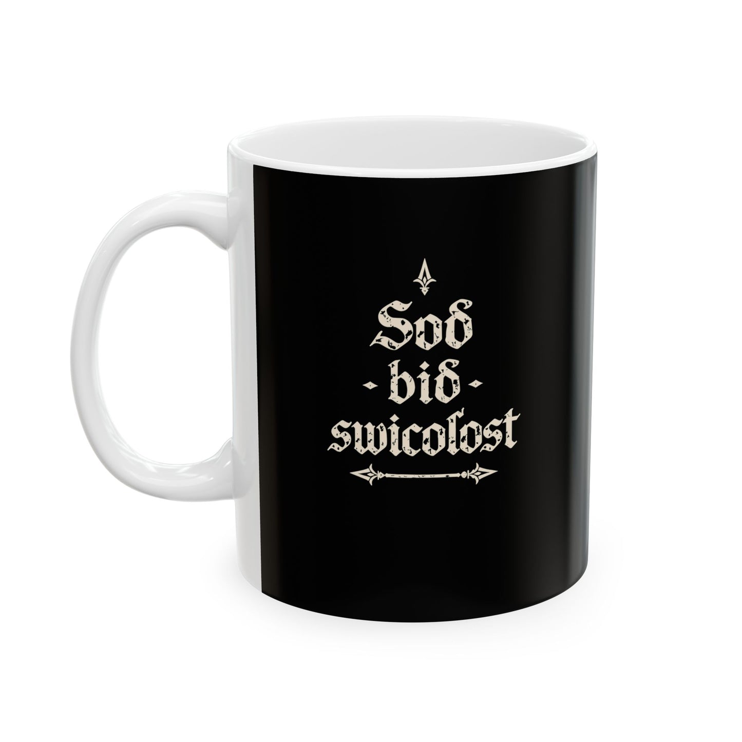 Old English Truth is the Trickiest Maxims II Ceramic Mug, (11oz, 15oz)