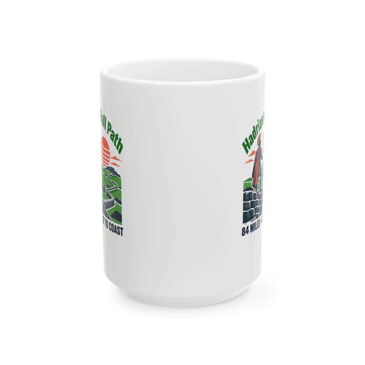 Hadrian's Wall Path Coast to Coast Ceramic Mug, (11oz, 15oz)