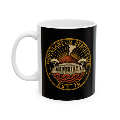 Herculaneum Beach Club Est 79 Ceramic Mug, (11oz, 15oz)