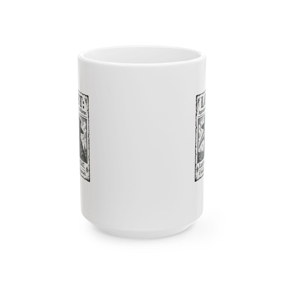 Lost Black Plague Poster Ceramic Mug, (11oz, 15oz)