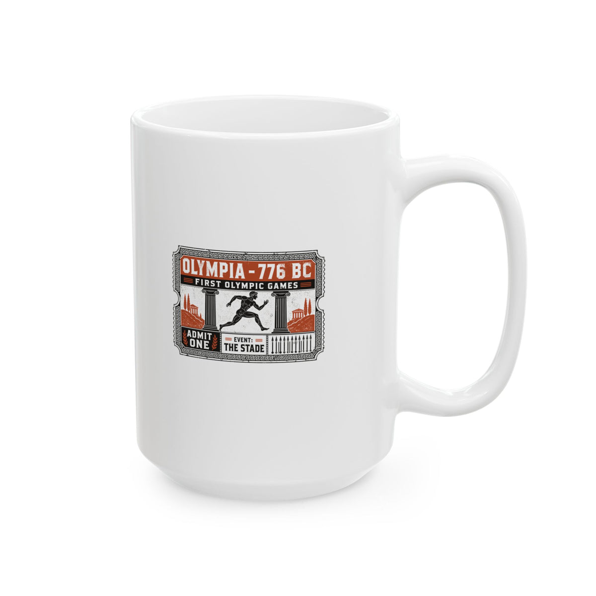 First Greek Olympics Ticket Ceramic Mug, (11oz, 15oz)
