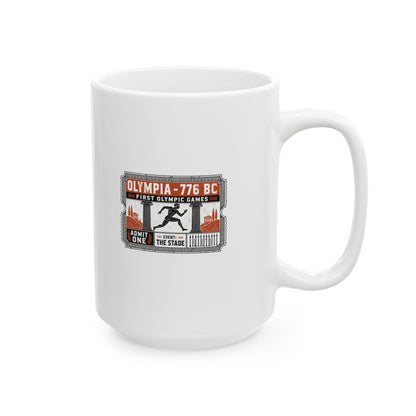First Greek Olympics Ticket Ceramic Mug, (11oz, 15oz)