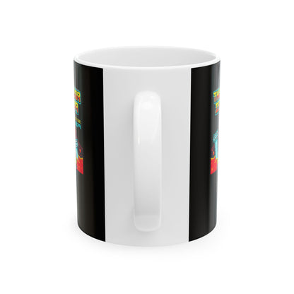 Pompeii Floor is Lava 8 Bit Ceramic Mug, (11oz, 15oz)