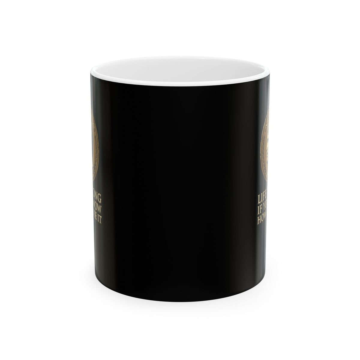 Seneca Life Is Long Quote Coin Ceramic Mug, (11oz, 15oz)