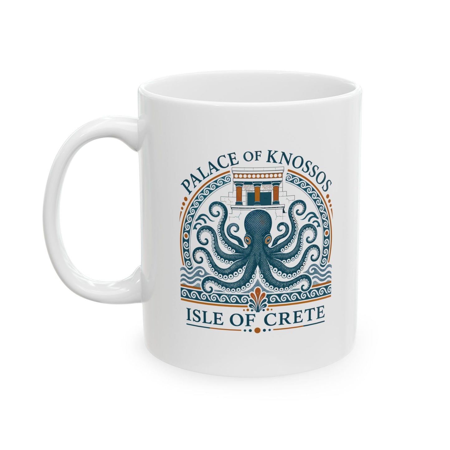 Palace of Knossos Octopus Ceramic Mug, (11oz, 15oz)