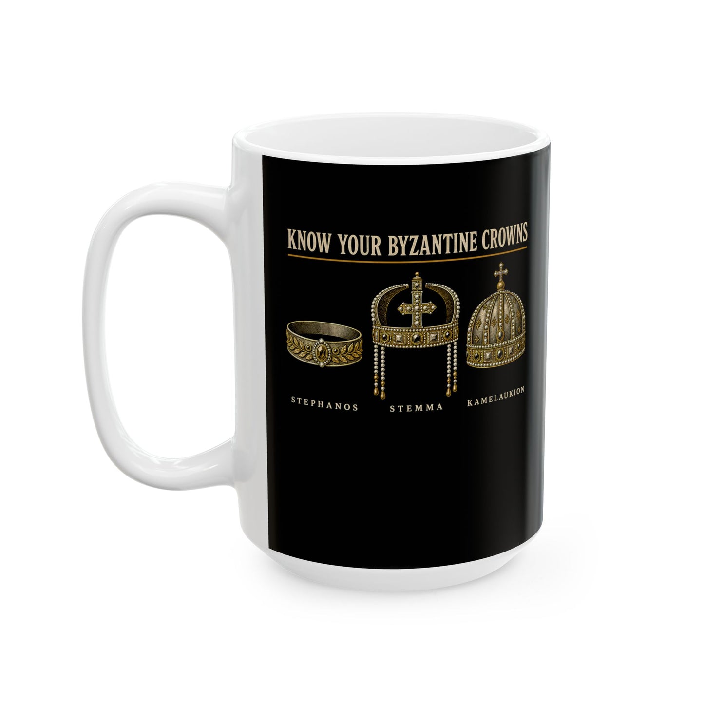 Know Your Byzantine Crowns Ceramic Mug, (11oz, 15oz)