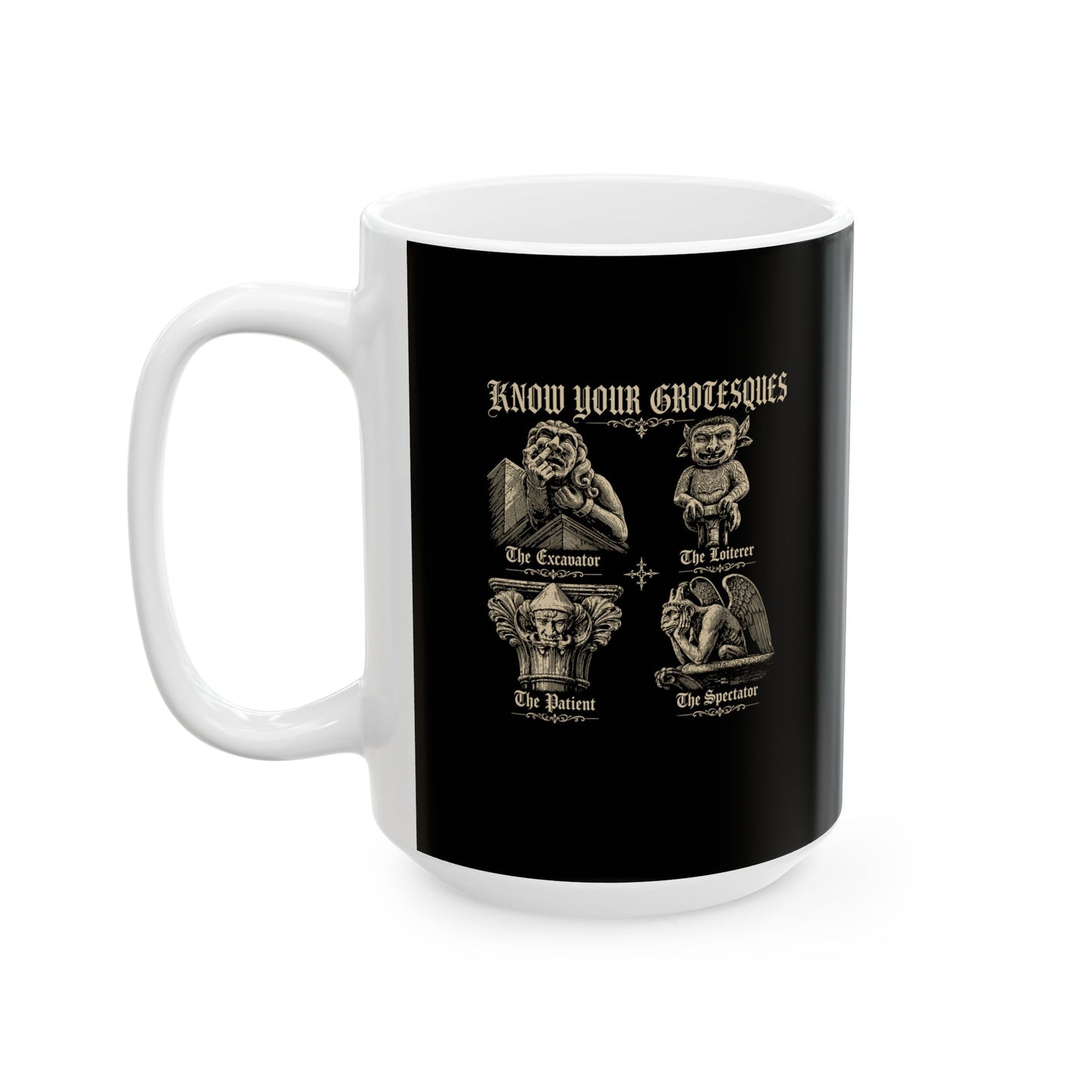 Know Your Grotesques Ceramic Mug, (11oz, 15oz)