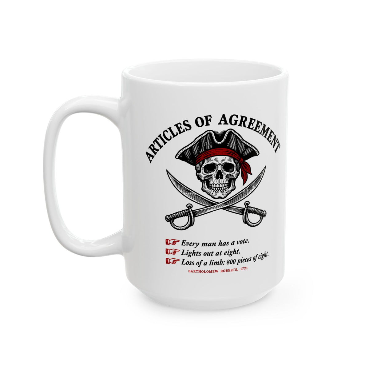 Articles of Agreement Pirate Code Ceramic Mug, (11oz, 15oz)