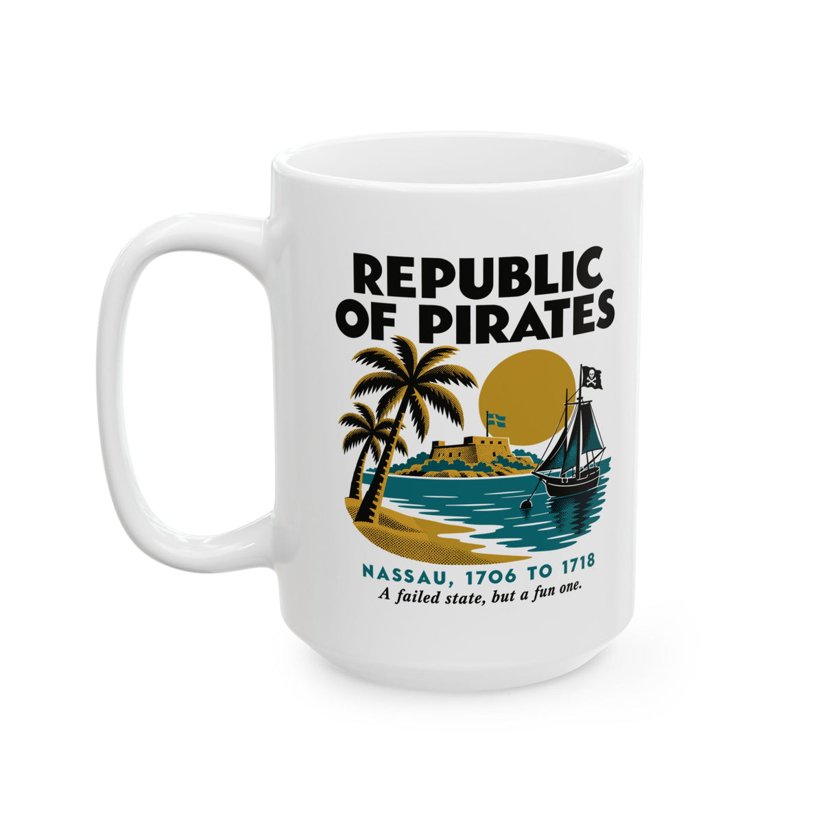 Republic of Pirates Nassau Ceramic Mug, (11oz, 15oz)
