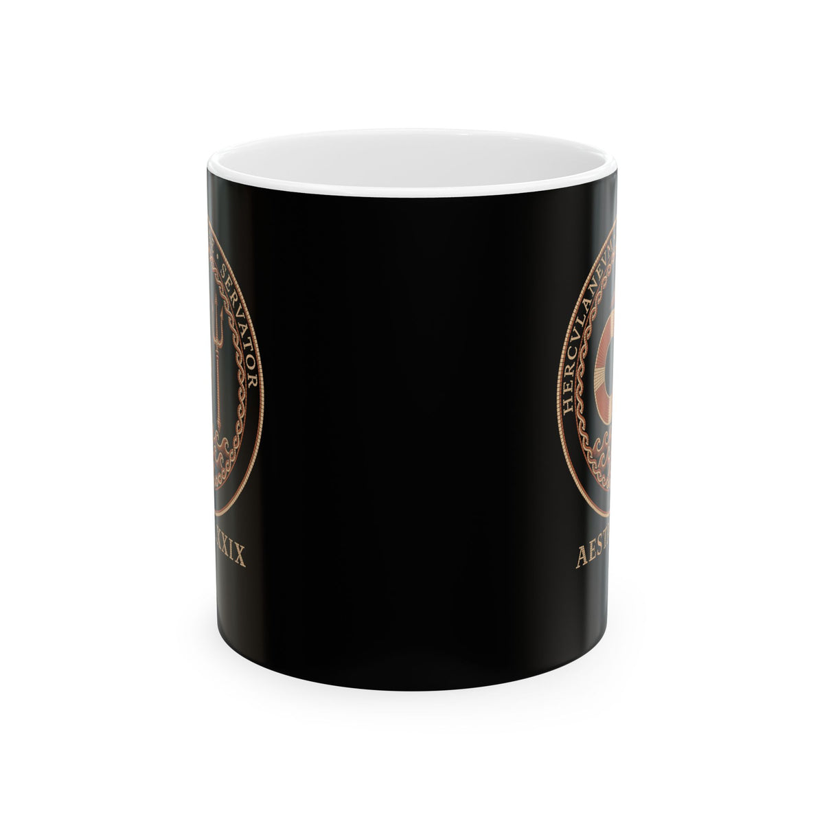 Herculaneum Lifeguard Summer 79 in Latin Ceramic Mug, (11oz, 15oz)