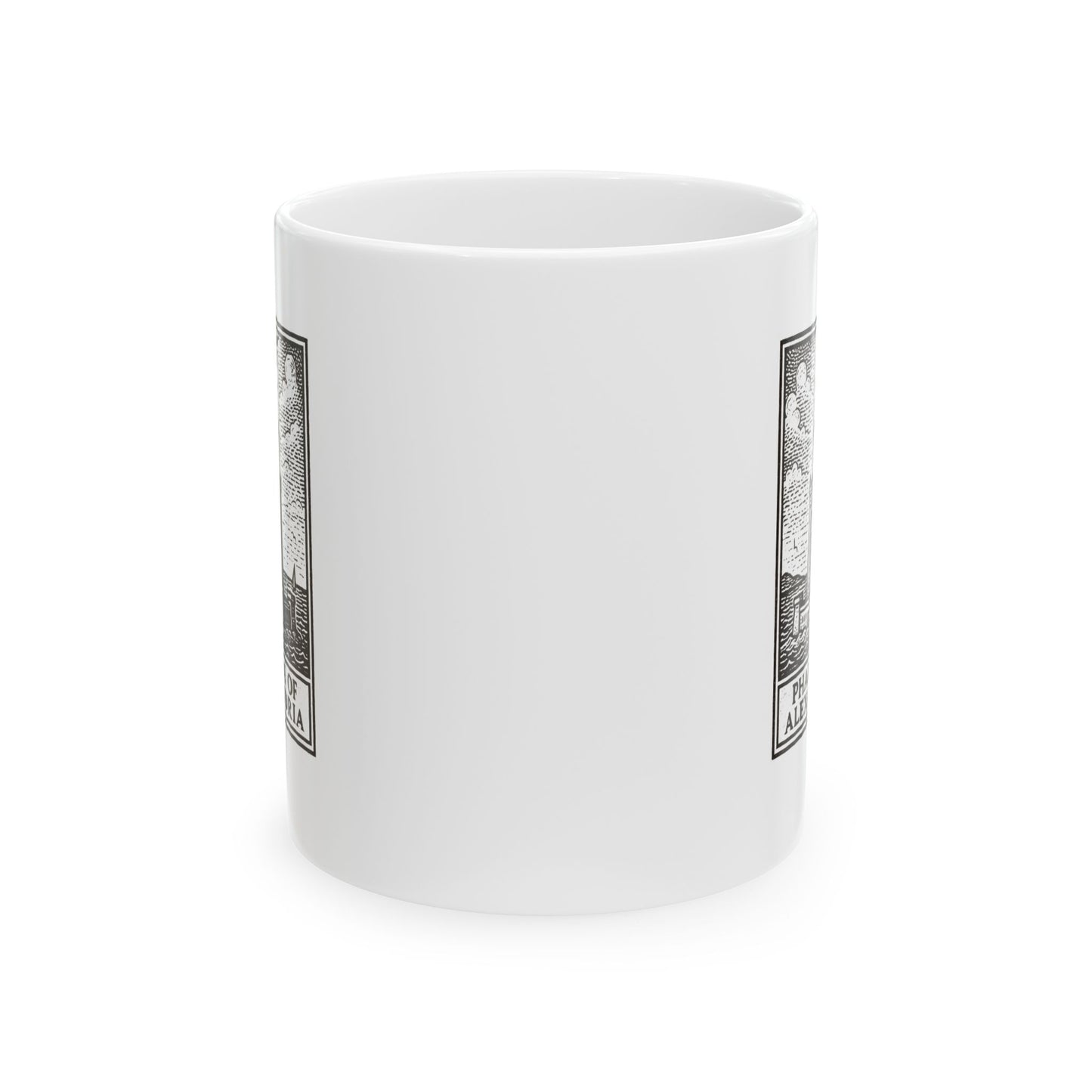 Pharos Stamp Ceramic Mug, (11oz, 15oz)
