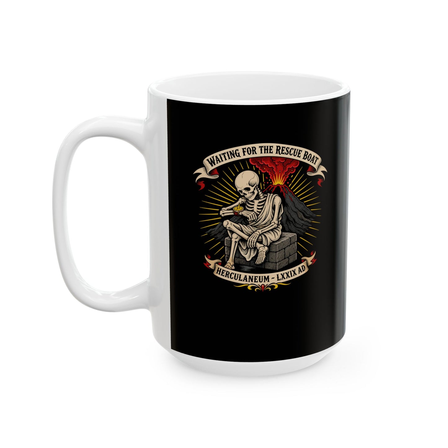 Waiting for Rescue Herculaneum Ceramic Mug, (11oz, 15oz)