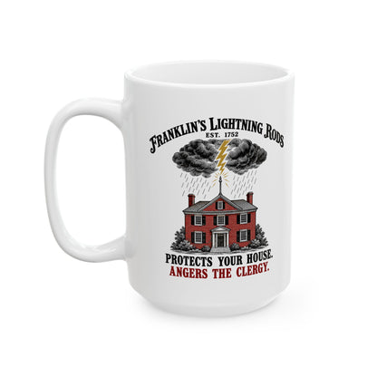Franklin's Lightning Rods Ceramic Mug, (11oz, 15oz)