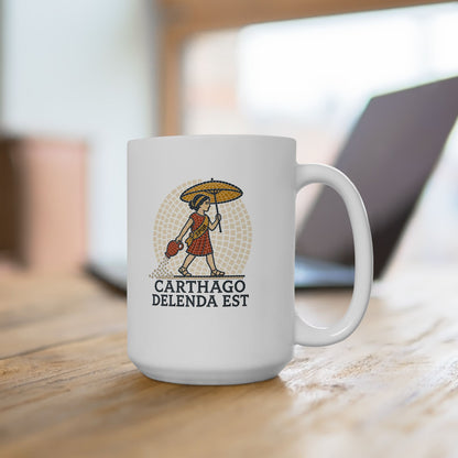 Carthago Delenda Est Mosaic Ceramic Mug, (11oz, 15oz)