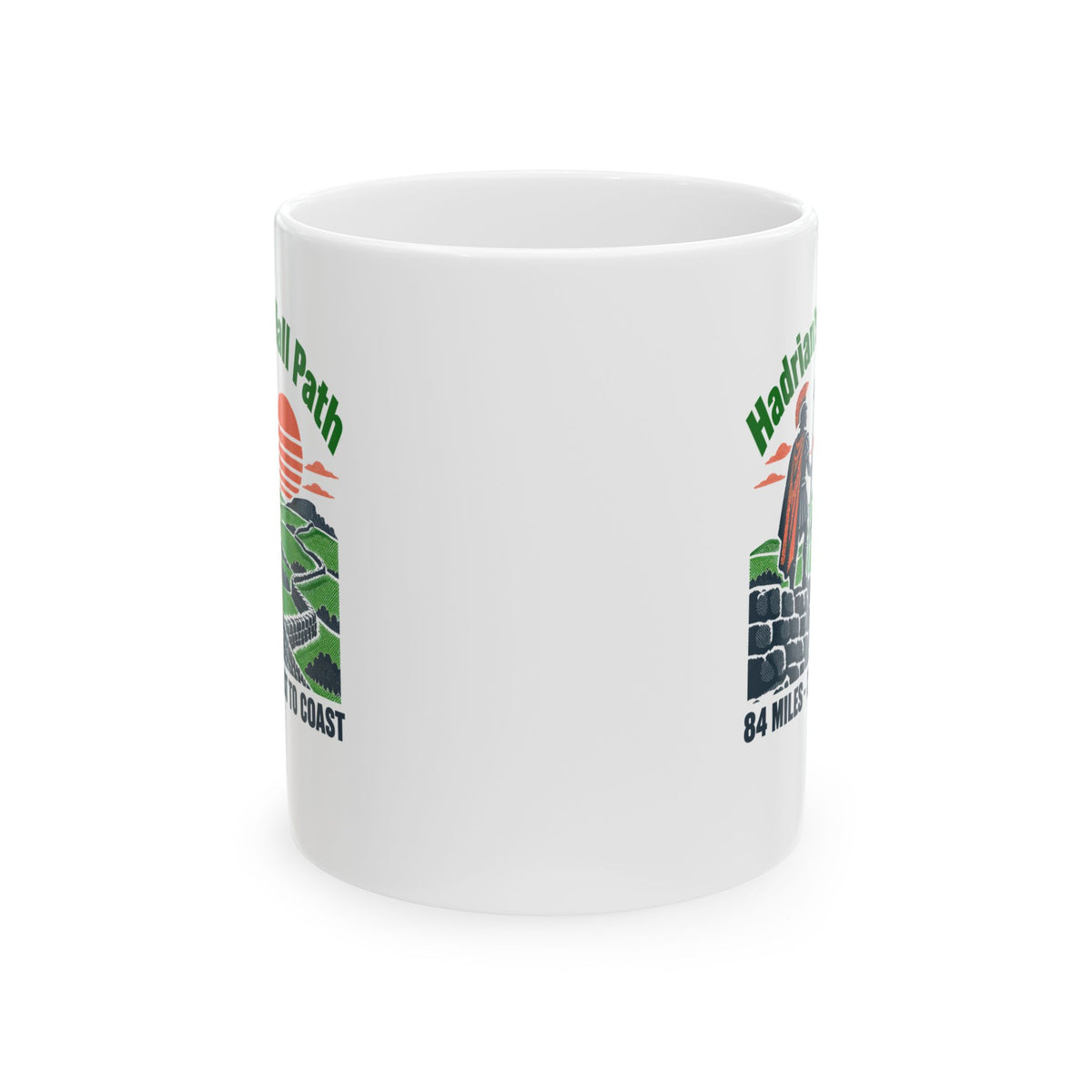 Hadrian's Wall Path Coast to Coast Ceramic Mug, (11oz, 15oz)