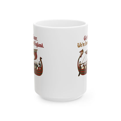 Get in Loser Norman Conquest Tapestry Ceramic Mug, (11oz, 15oz)