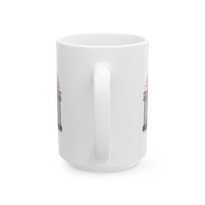 Cycladic Figurine 2500 Aegean Sea Ceramic Mug, (11oz, 15oz)