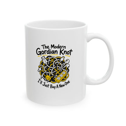 Modern Gordian Knot Ceramic Mug, (11oz, 15oz)