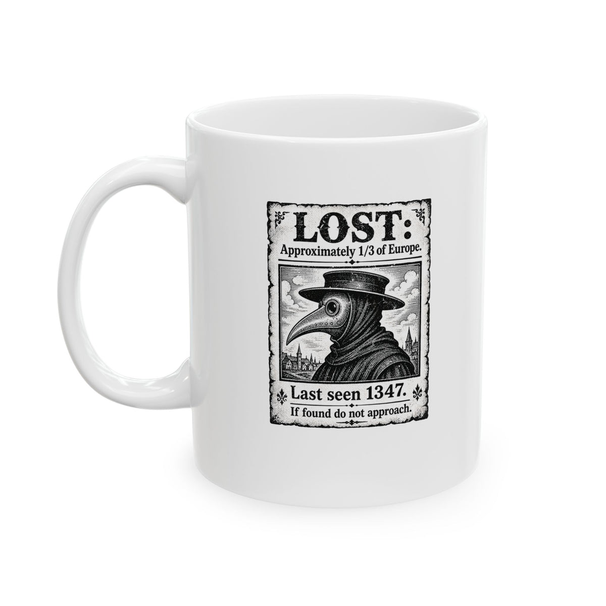 Lost Black Plague Poster Ceramic Mug, (11oz, 15oz)