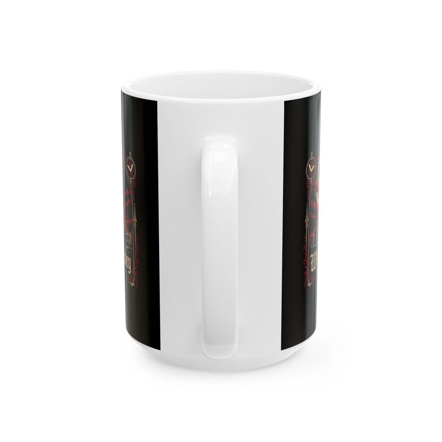 Whitby Abbey Bats Ceramic Mug, (11oz, 15oz)
