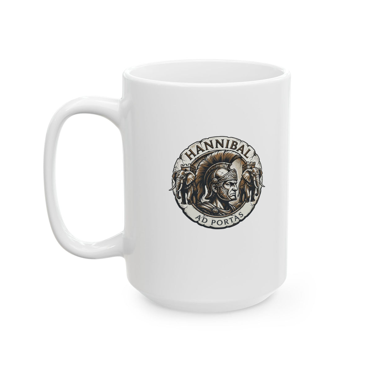 Hannibal Ad Portas Medallion Ceramic Mug, (11oz, 15oz)