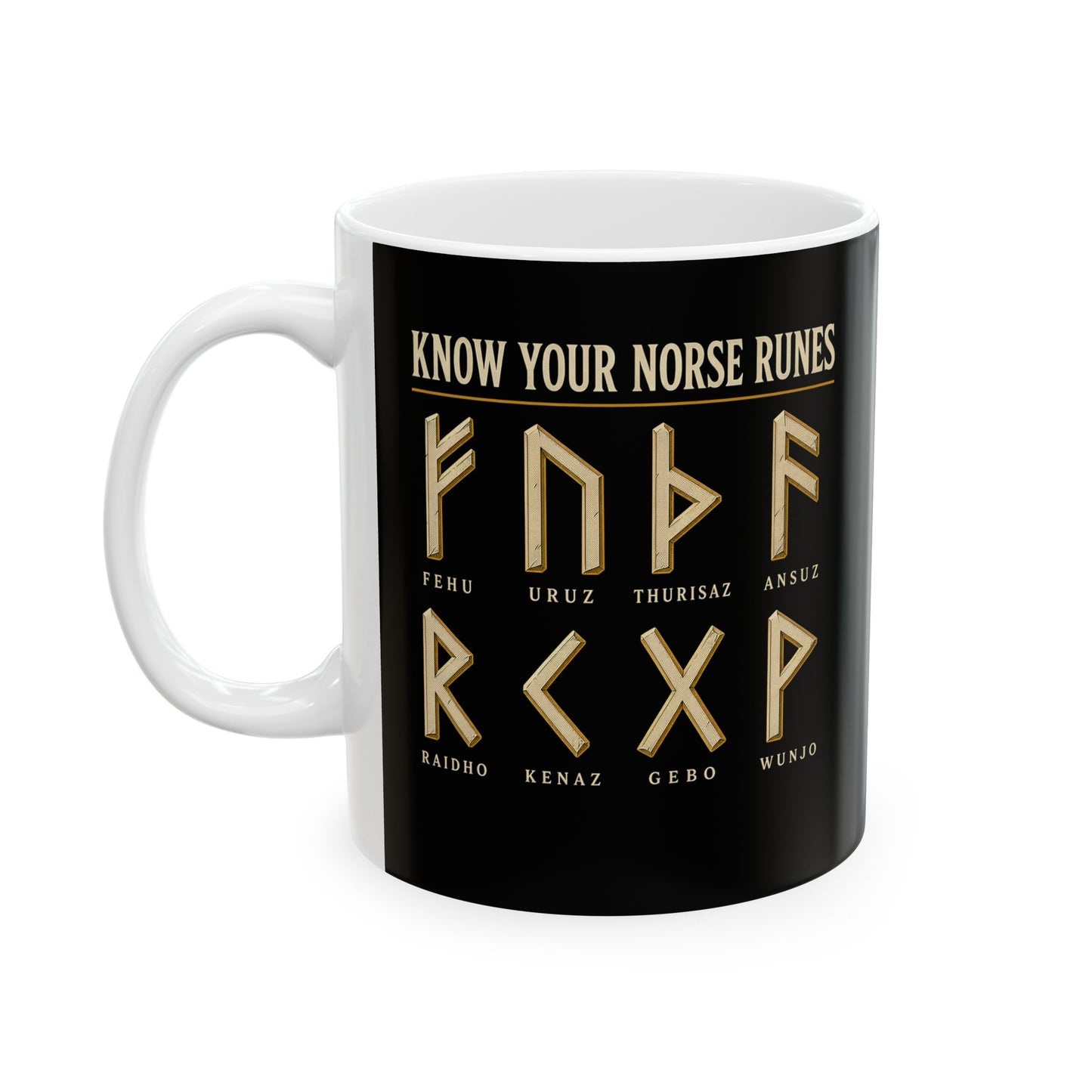 Know Your Norse Runes Ceramic Mug, (11oz, 15oz)
