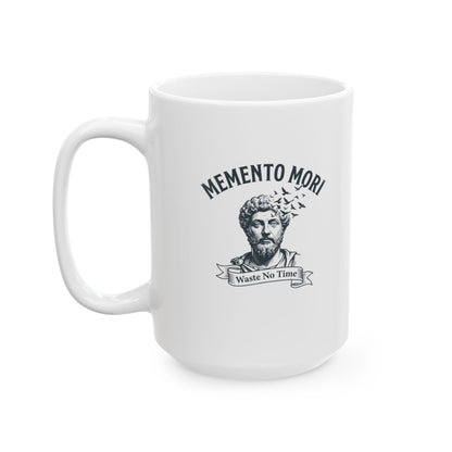 Marcus Aurelius Memento Mori Ceramic Mug, (11oz, 15oz)