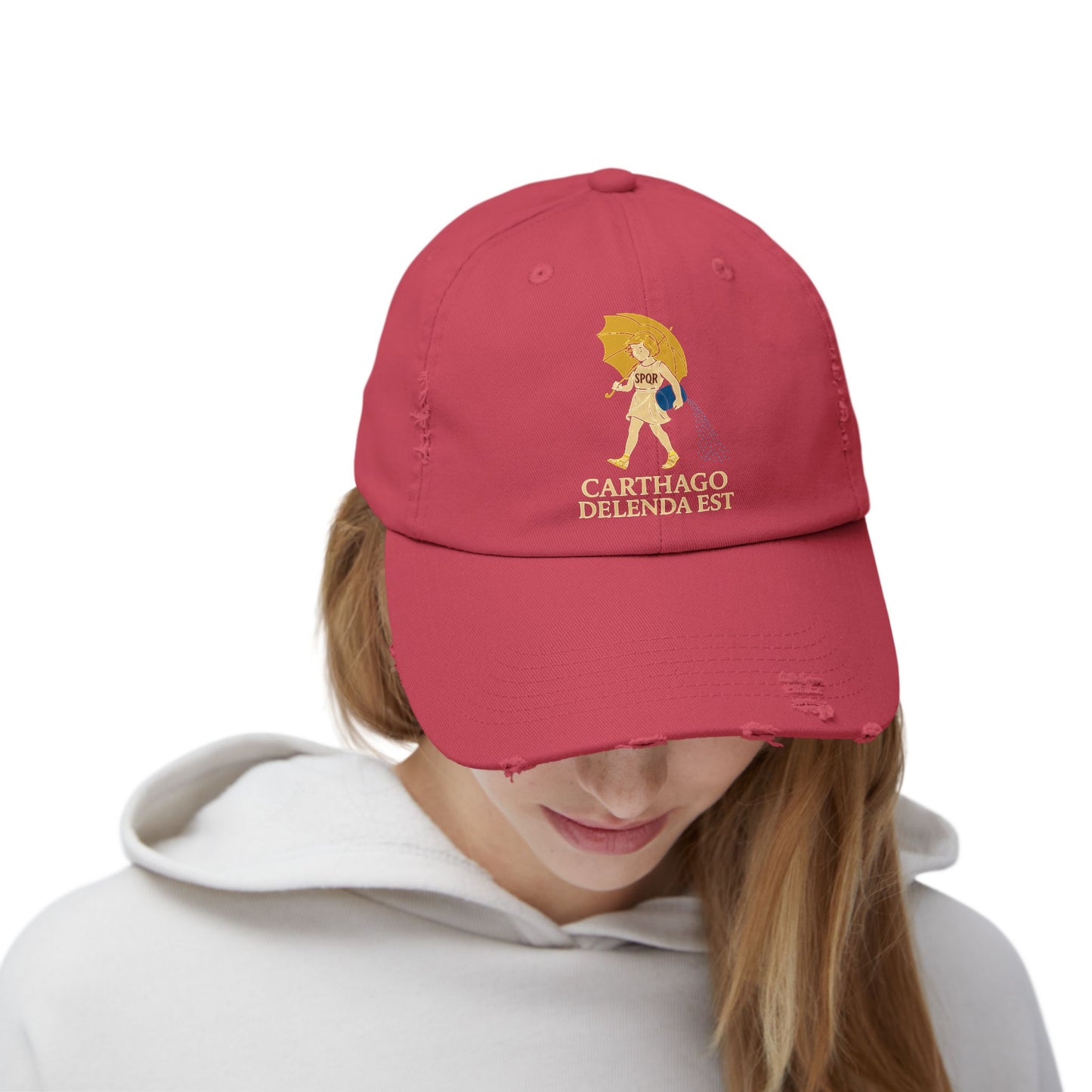 Carthago Delenda Est Morton's Salt Girl Unisex Distressed Cap