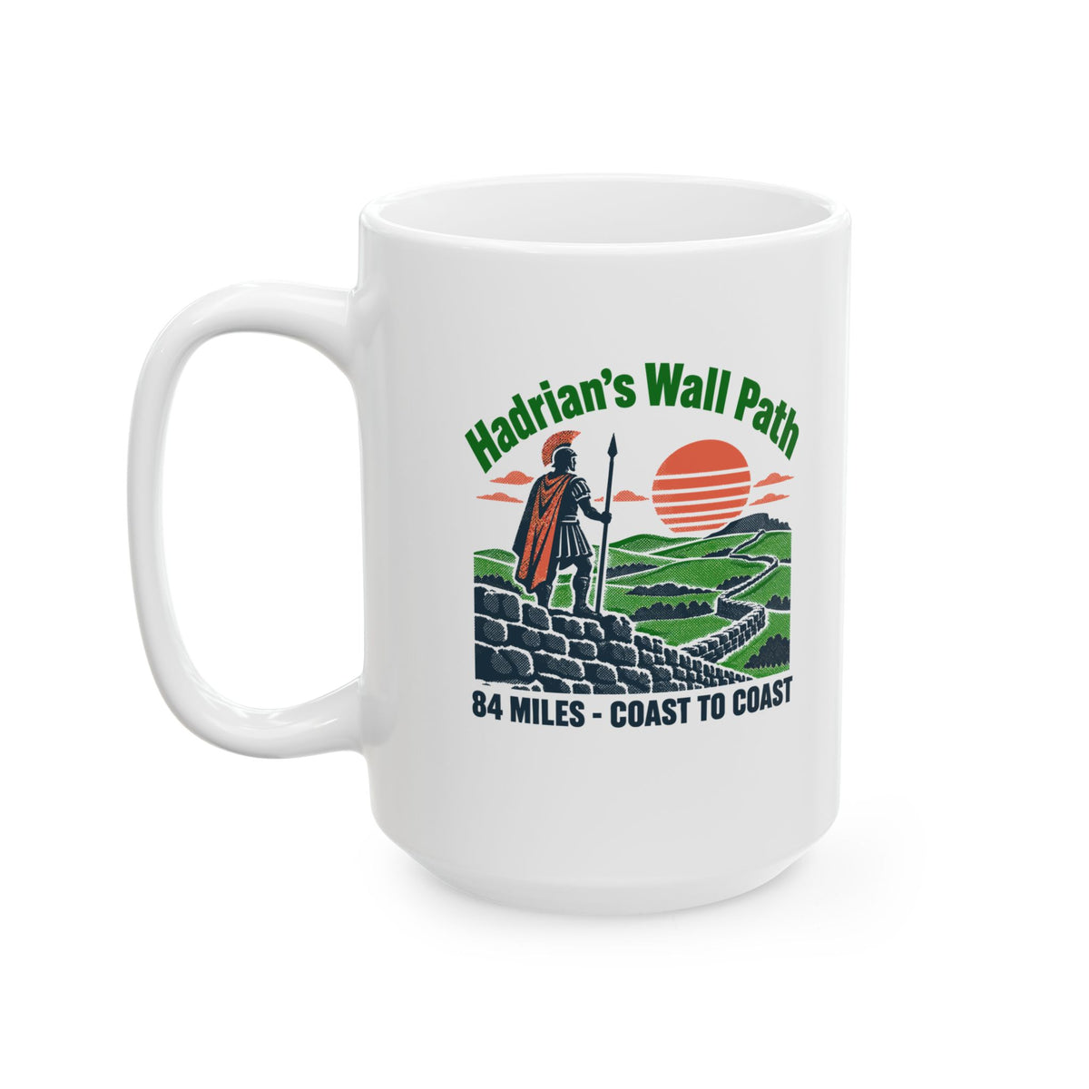 Hadrian's Wall Path Coast to Coast Ceramic Mug, (11oz, 15oz)
