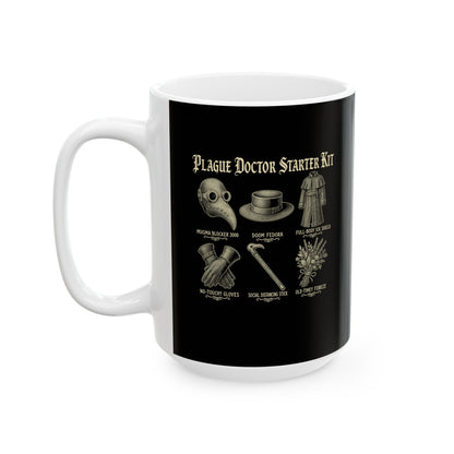 Plague Doctor Starter Kit Ceramic Mug, (11oz, 15oz)