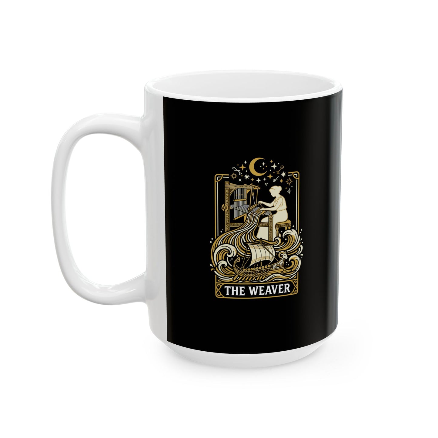 Penelope the Weaver Tarot Ceramic Mug, (11oz, 15oz)
