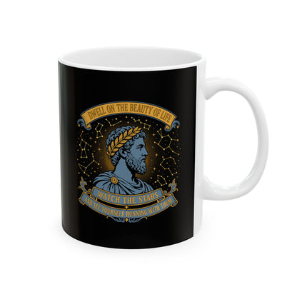 Aurelius Quote Running with the Stars Ceramic Mug, (11oz, 15oz)