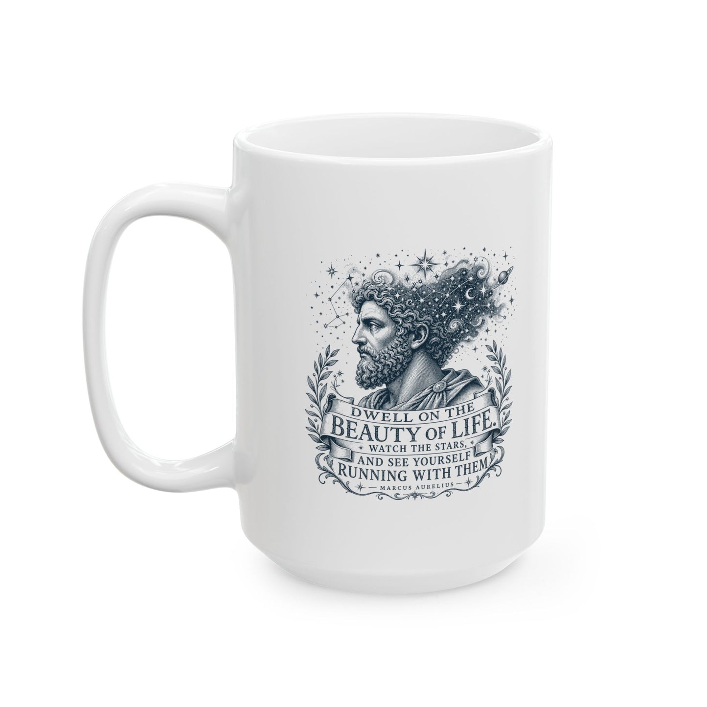 Running with the Stars Aurelius Quote Ceramic Mug, (11oz, 15oz)