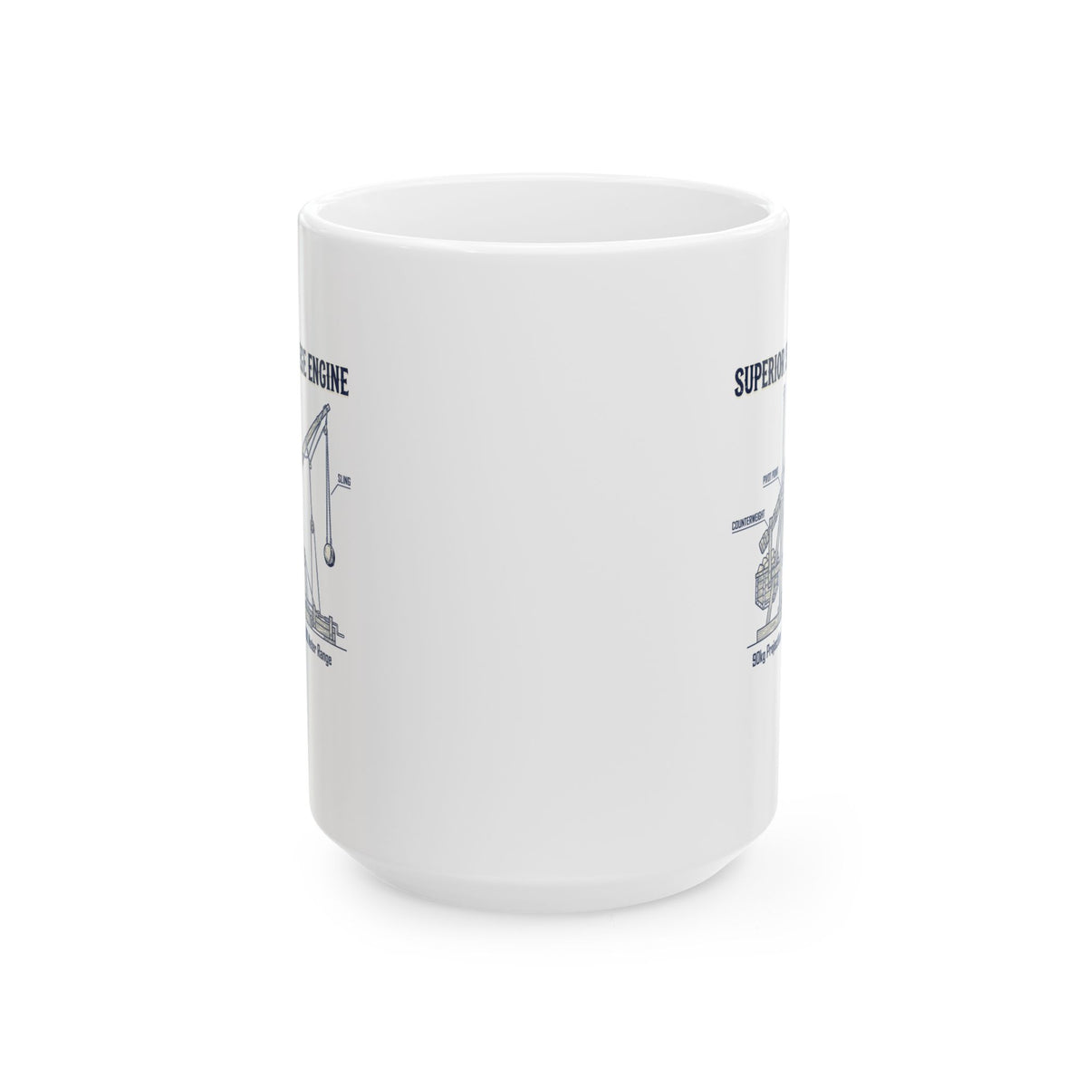 Trebuchet Schematic Siege Engine Ceramic Mug, (11oz, 15oz)