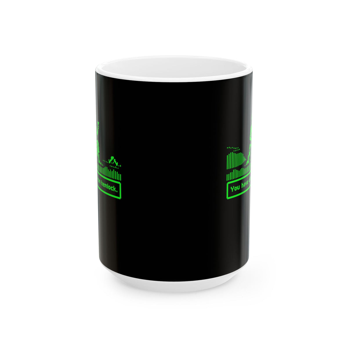 Socrates 8 Bit Dies from Hemlock Ceramic Mug, (11oz, 15oz)