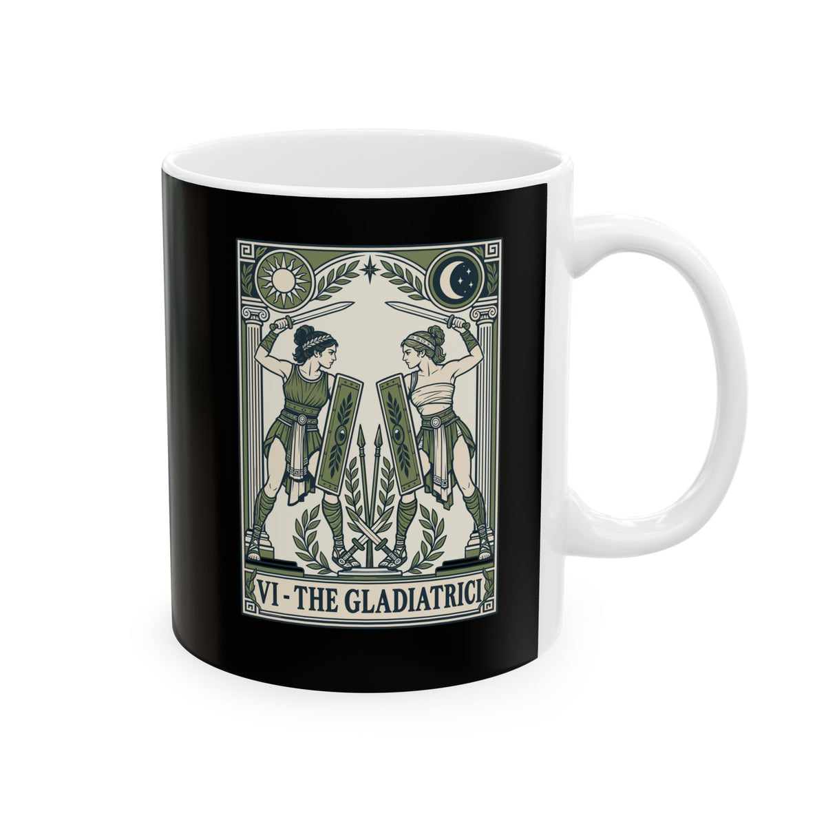 The Gladiatrici Tarot Ceramic Mug, (11oz, 15oz)