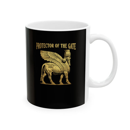 Lamassu Protector of the Gate Ceramic Mug, (11oz, 15oz)