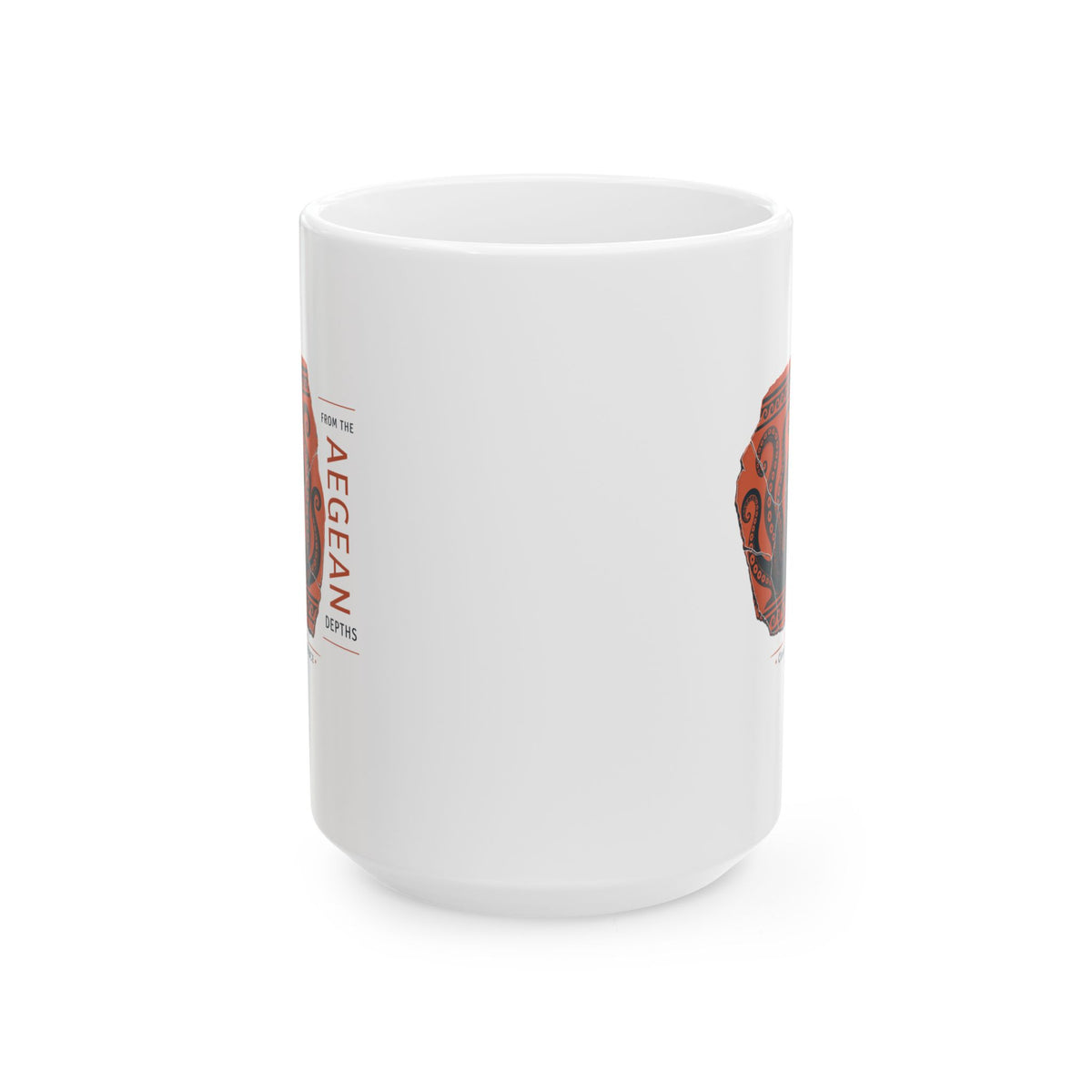 Minoan Octopus Pottery Sherd Ceramic Mug, (11oz, 15oz)