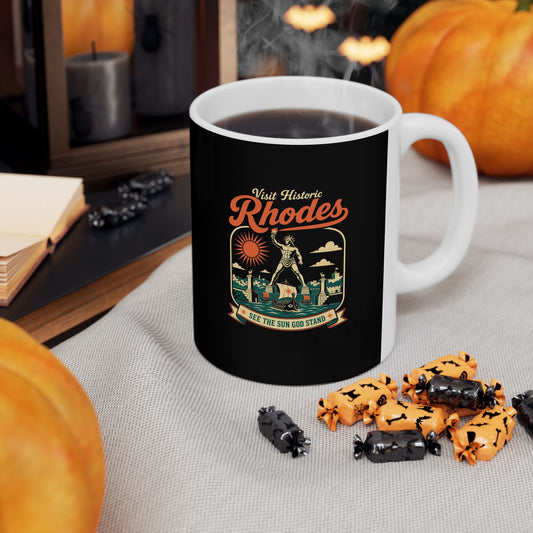 Colossus of Rhodes Visit Rhodes Ceramic Mug, (11oz, 15oz)