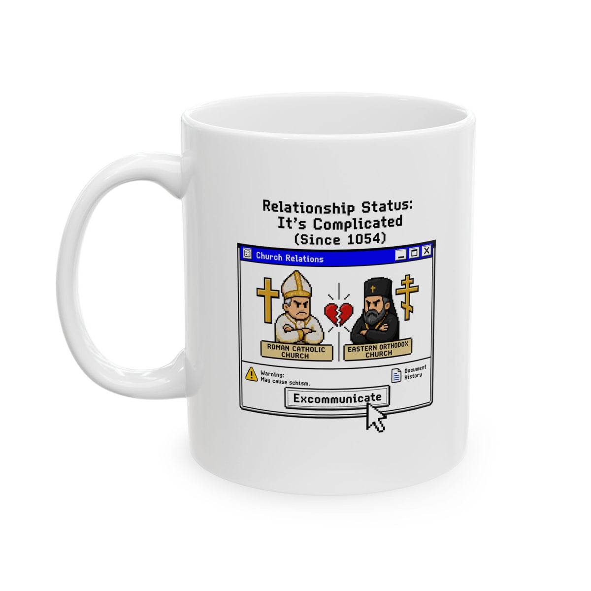 Great Schism 8 Bit Relationship Status Ceramic Mug, (11oz, 15oz)