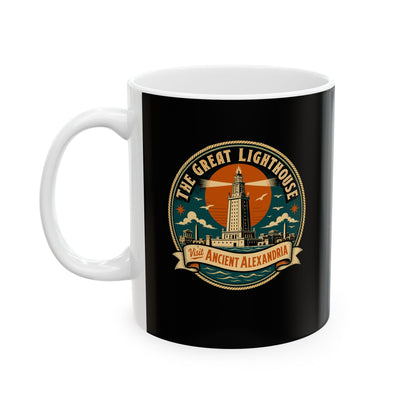 The Great Lighthouse of Alexandria Ceramic Mug, (11oz, 15oz)