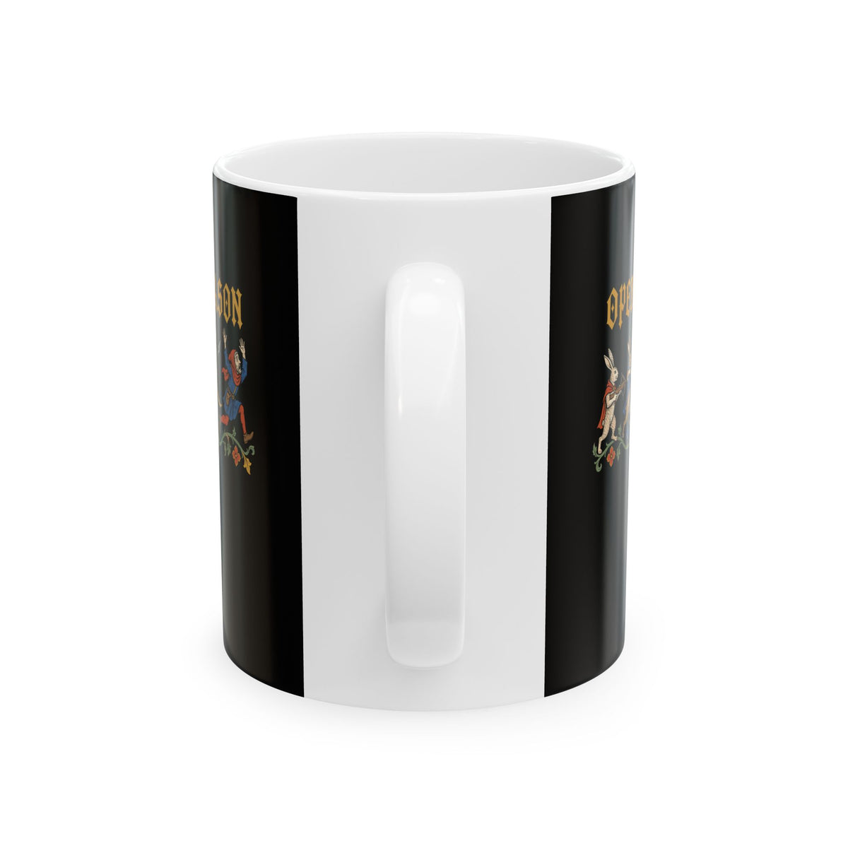 Open Season Medieval Marginalia Rabbits Ceramic Mug, (11oz, 15oz)