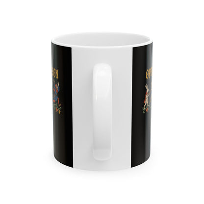 Open Season Medieval Marginalia Rabbits Ceramic Mug, (11oz, 15oz)
