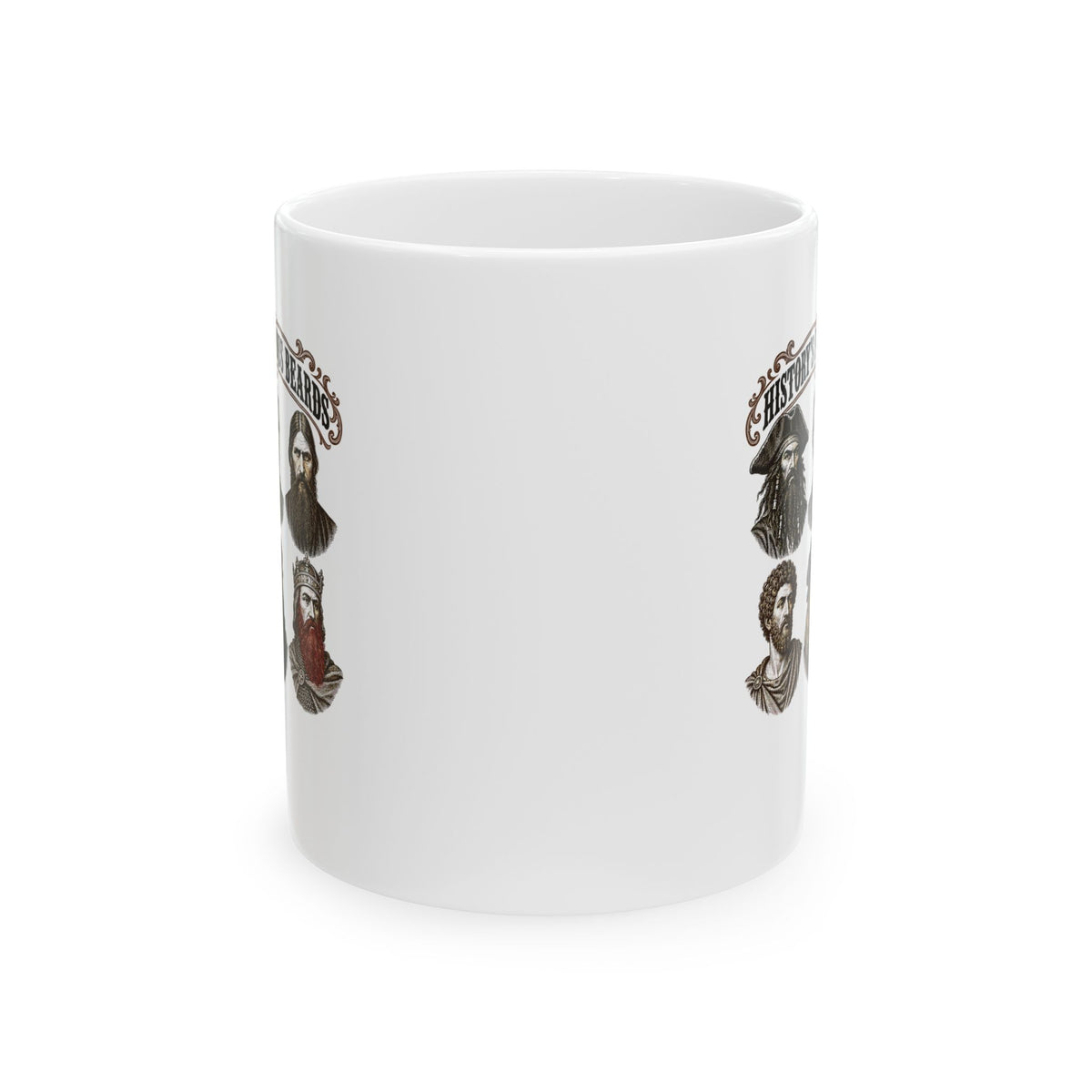 History's Famous Beards Engraving Ceramic Mug, (11oz, 15oz)