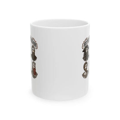 History's Famous Beards Engraving Ceramic Mug, (11oz, 15oz)