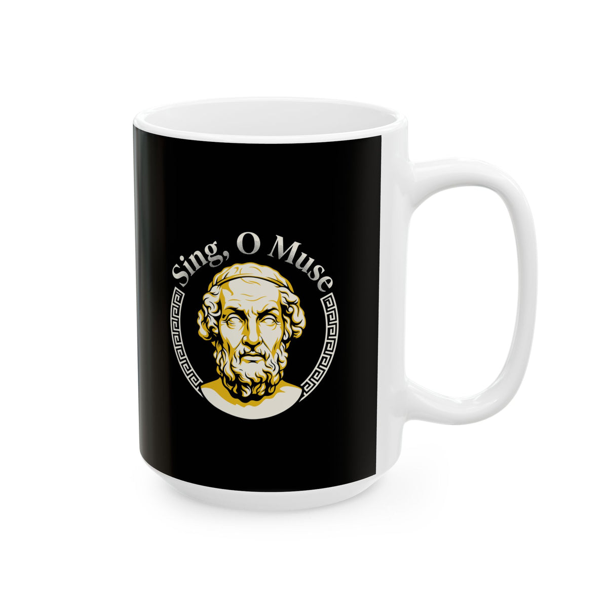 Sing O'Muse Homer Iliad Ceramic Mug, (11oz, 15oz)