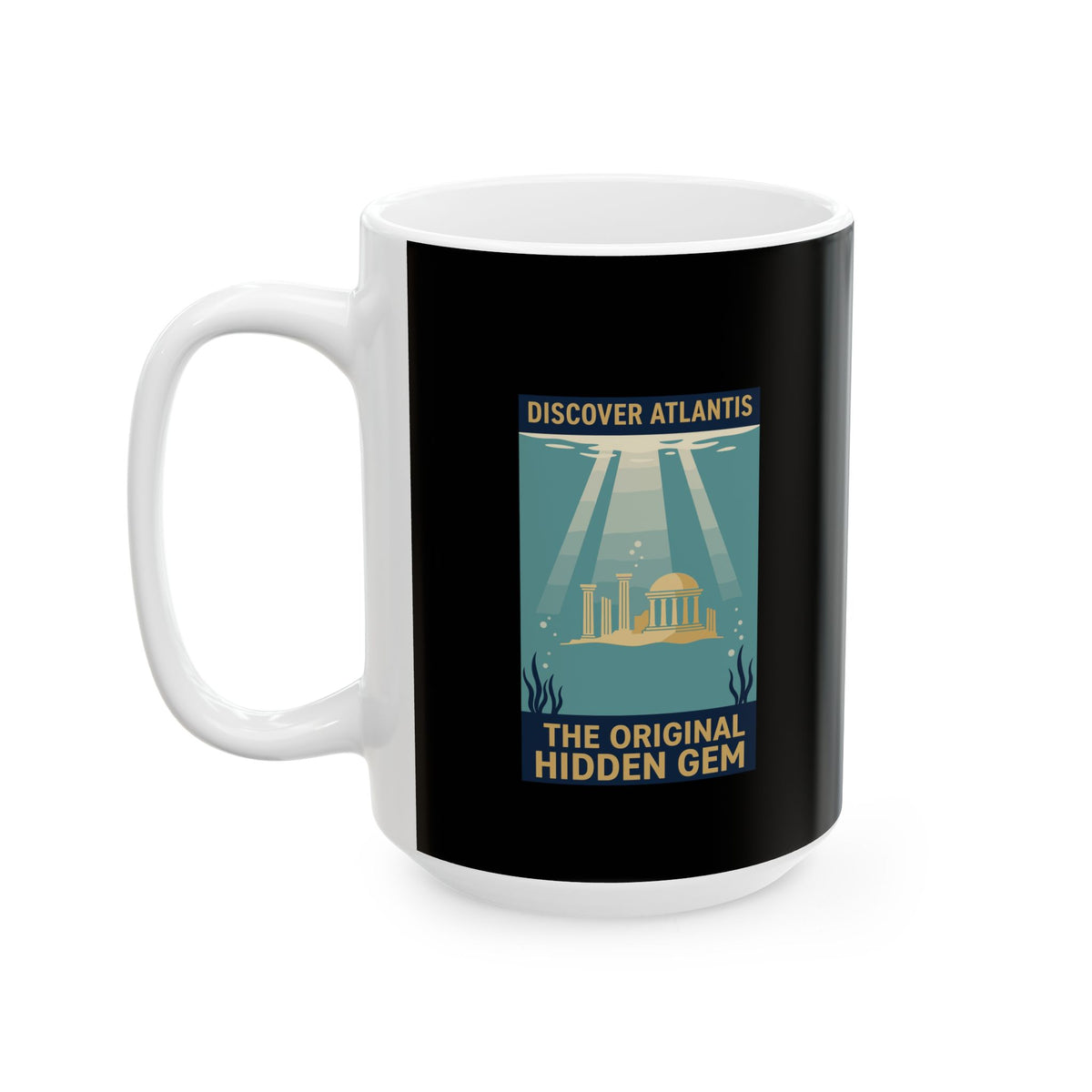 Visit Atlantis Retro Tourism Ceramic Mug, (11oz, 15oz)