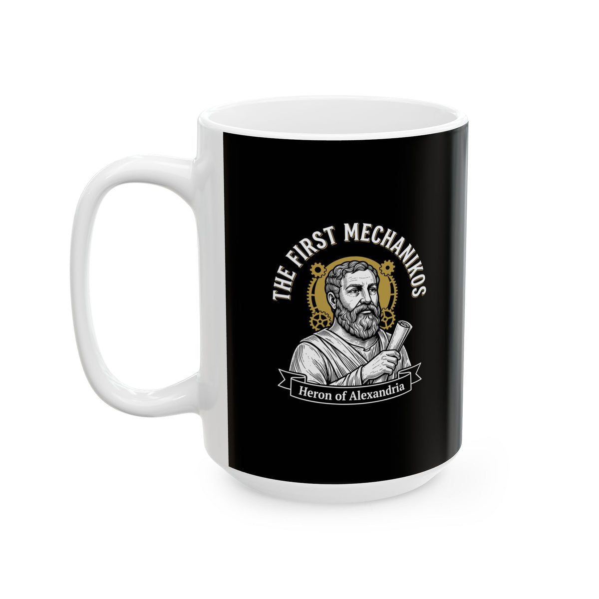 Heron of Alexandria Mechanikos Ceramic Mug, (11oz, 15oz)