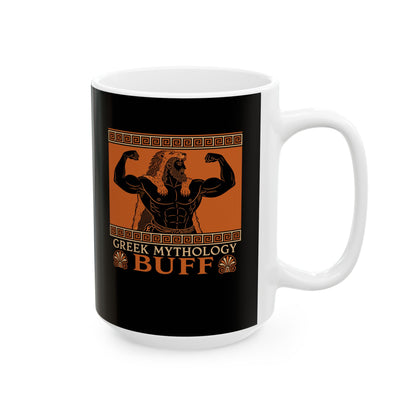 Heracles Greek Mythology Buff Ceramic Mug, (11oz, 15oz)